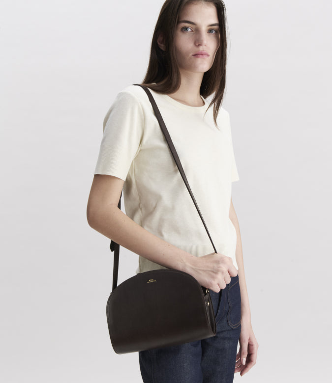 A.P.C. Bags - SAC DEMI-LUNE DARK BROWN