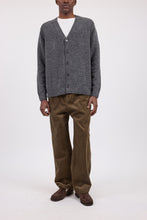 A.P.C. Mens CARDIGAN PIERRE Charcoal grey alpaca wool cardigan