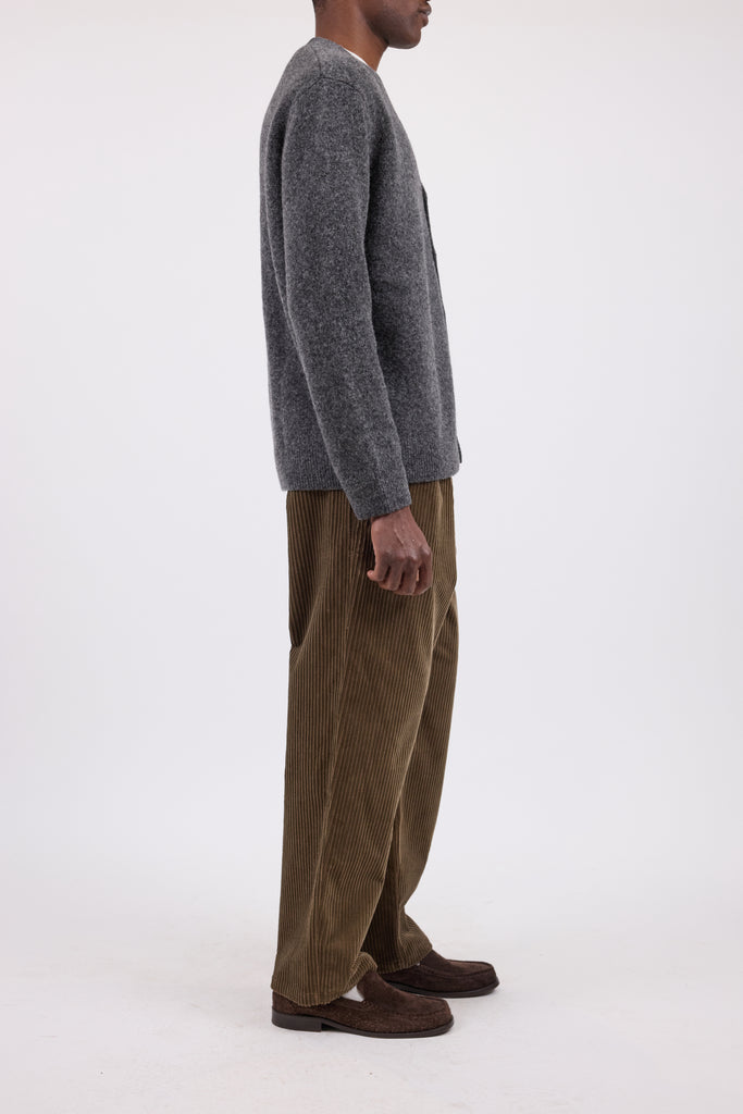 A.P.C. Mens CARDIGAN PIERRE Charcoal grey alpaca wool cardigan