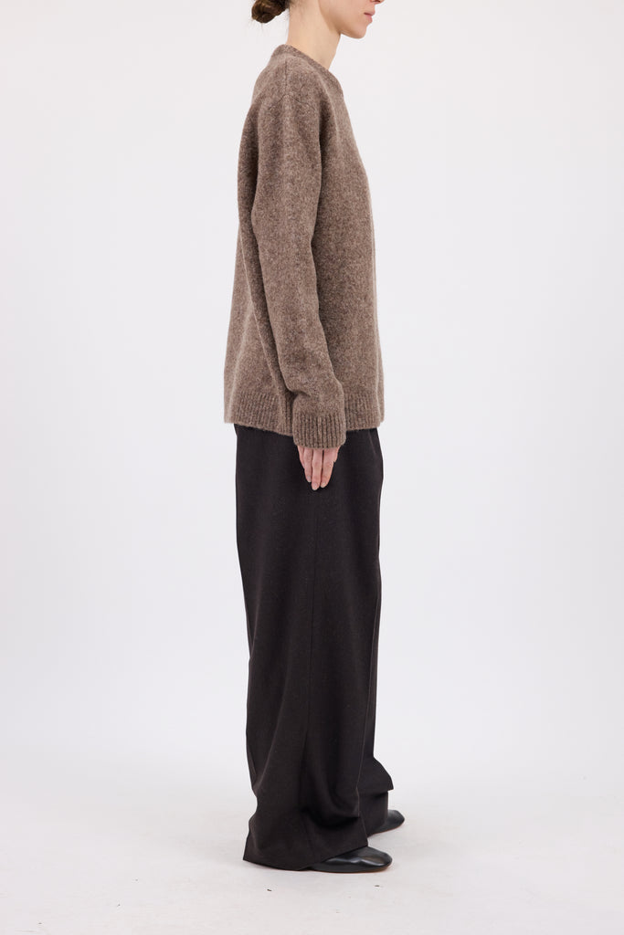 A.P.C. Women PULL CANDICE - BAE TAUPE Loose-fit taupe brown sweater