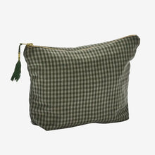 Madam Stoltz Checked cotton washbag