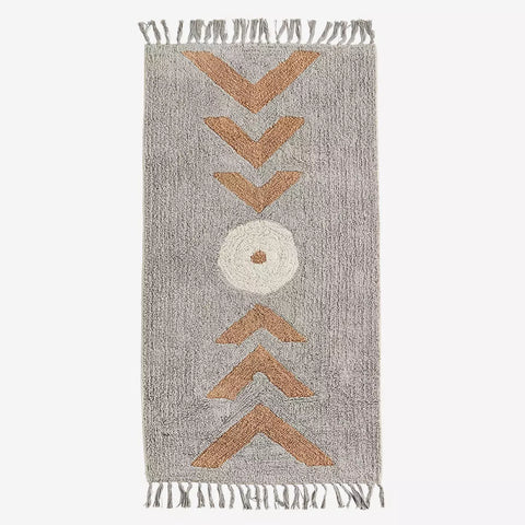 Tufted Cotton Runner w/Fringes