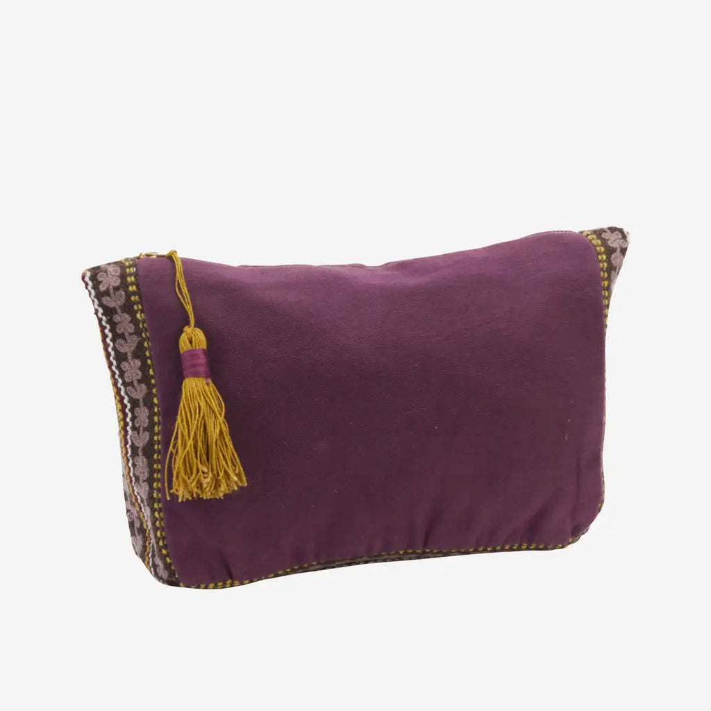 Madam Stolz Cotton pouch w/ embroidery
