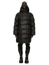 Rick Owens LUXOR LS HOODED LINER IN BLACK RECYCLED NYLON