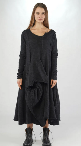 Rundholz AW25 1767303 knitted dress crow mel