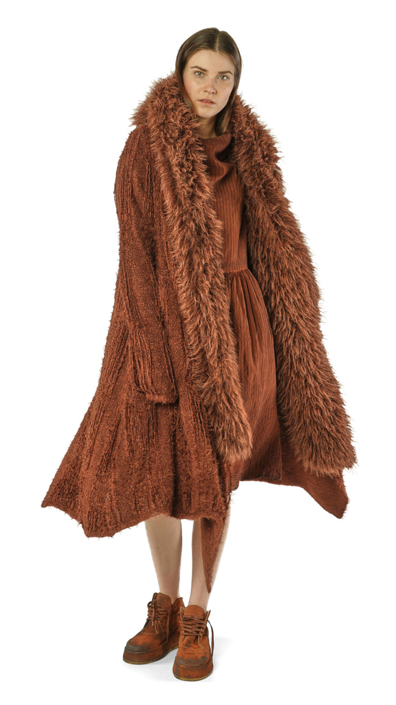Rundholz AW26 2130909 dress henna cloud stripe