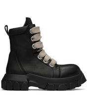 Rick Owens SS26 JUMBOLACE ARMY BOZO TRACTOR LEATHER BOOTS