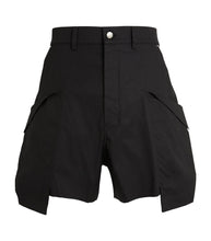 RICK OWENS SS24 LIDO RUNWAY STEFAN CARGO SHORTS IN BLACK