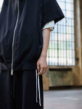 Andrea Ya’aqov Sleeveless Hoodie And Zip - 09 Black
