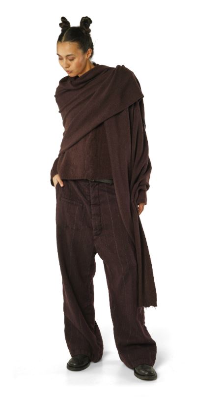 Rundholz AW26 1537711 knitted scarf purple
