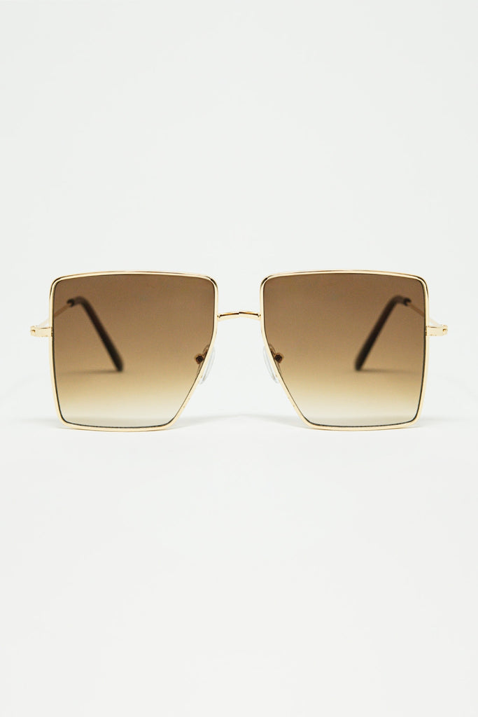 Square and minimalist sunglasses