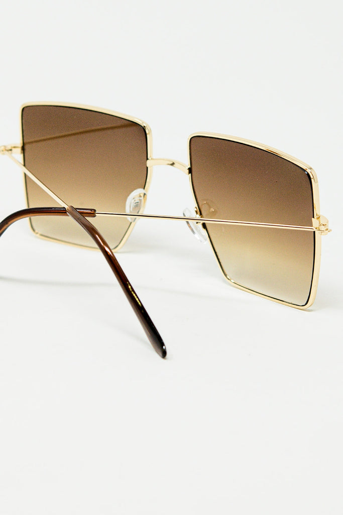 Square and minimalist sunglasses