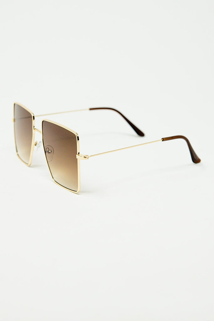 Square and minimalist sunglasses