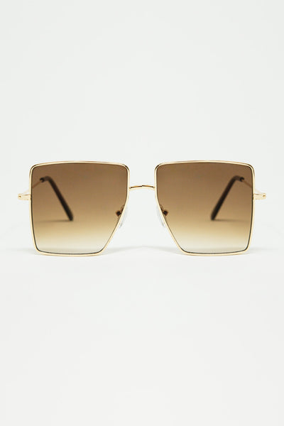 Square and minimalist sunglasses