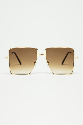 Square and minimalist sunglasses