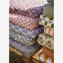 Madam Stolz Printed cotton chair pad Off white, green, burgundy