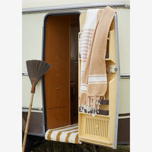 Madam Stoltz striped tufted bath mat 50x80cm Mustard