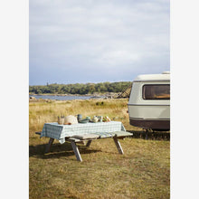 Madam Stolz Printed cotton chair pad Off white, green, burgundy