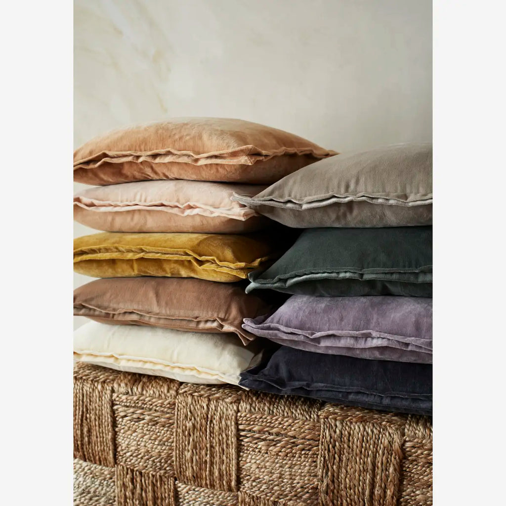 Madam Stoltz Velvet Cushion Cover Melon