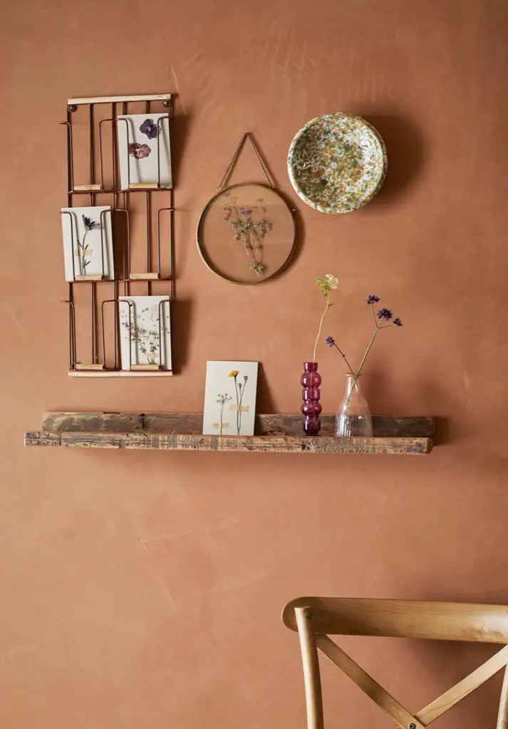 Madam Stoltz Recycled wooden shelf 80x12x6cm