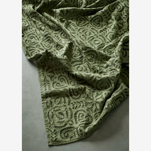 Madam Stoltz Handmade cutwork green throw 130x220cm