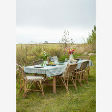 Madam Stolz Printed cotton chair pad Off white, green, burgundy