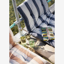 Madam Stoltz Striped Cotton Mattress Blue, white, grey 70x180 cm