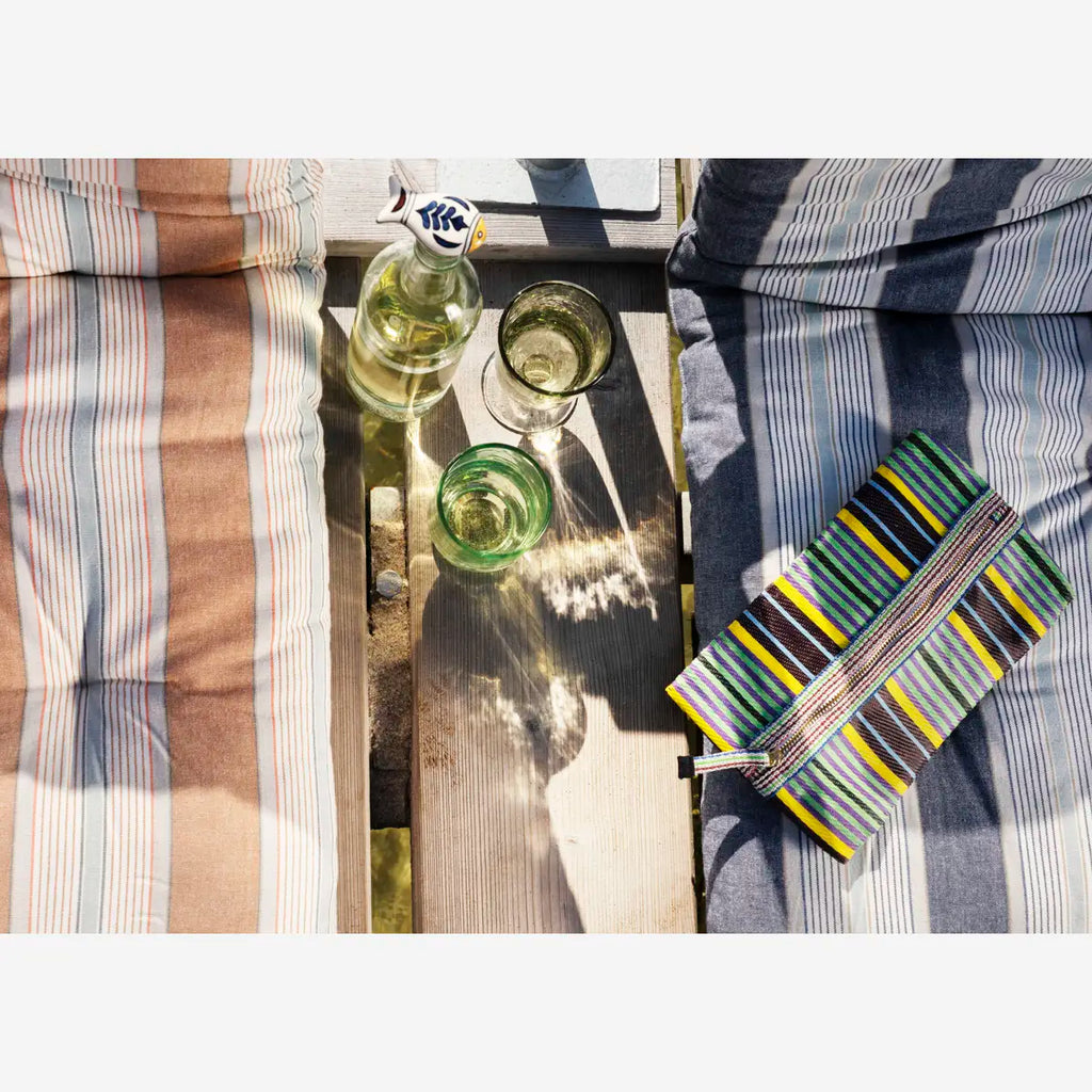 Madam Stolz STRIPED COTTON MATTRESS Blue