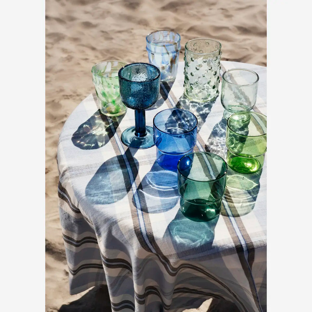 Madam Stoltz Hammered Drinking Glass