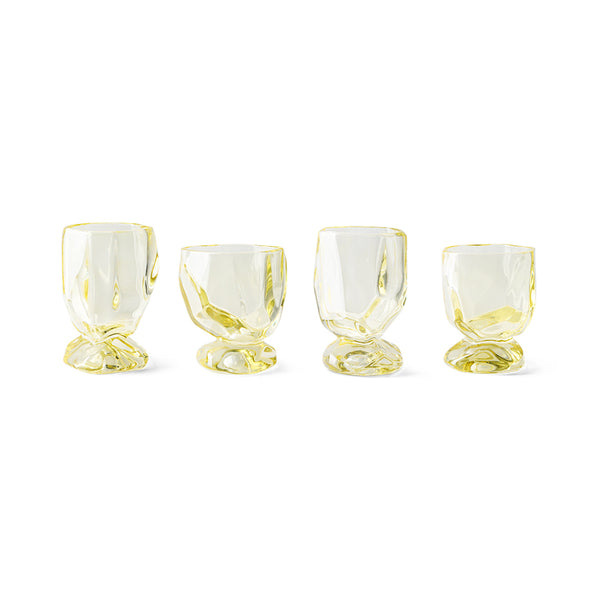 HKLiving : Glasses, citrine Nienke Sikkema, set of 4