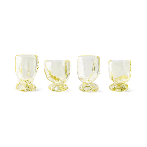 HKLiving : Glasses, citrine Nienke Sikkema, set of 4