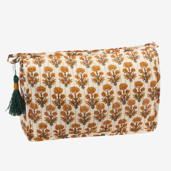 Quilted cotton washbag