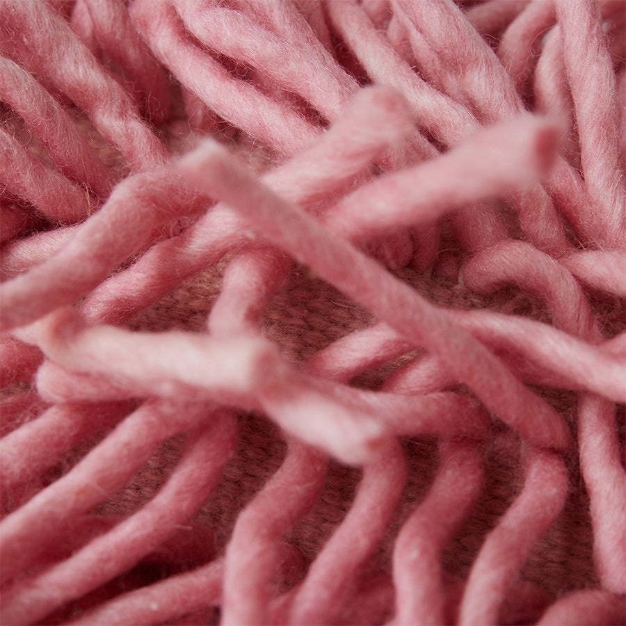 HK Living : Rugged woolen cushion pink (60x40cm)
