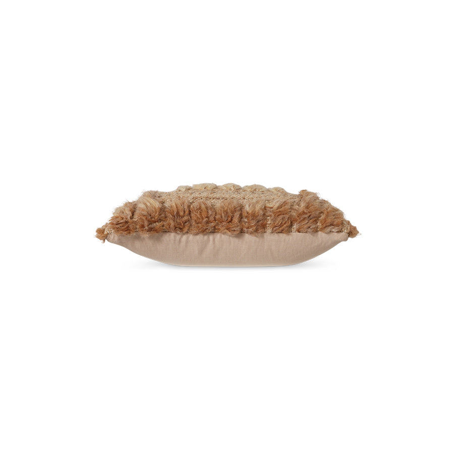 HK Living: Natural furry cushion (40x25cm)