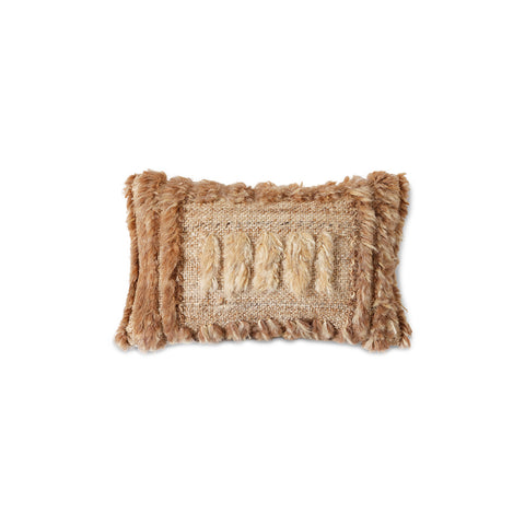 HK Living: Natural furry cushion (40x25cm)