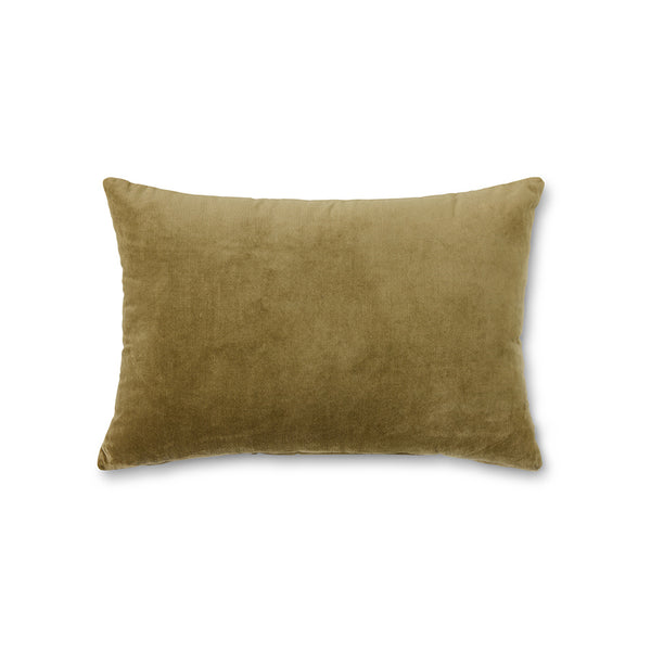 HK Living: Velvet cushion army green (60x40cm)