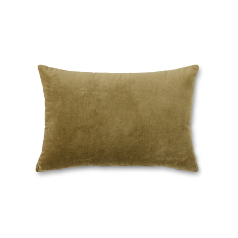 HK Living: Velvet cushion army green (60x40cm)