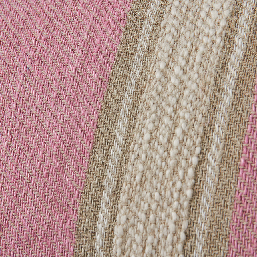 HK Living: Woven striped cushion blush (60x40cm)