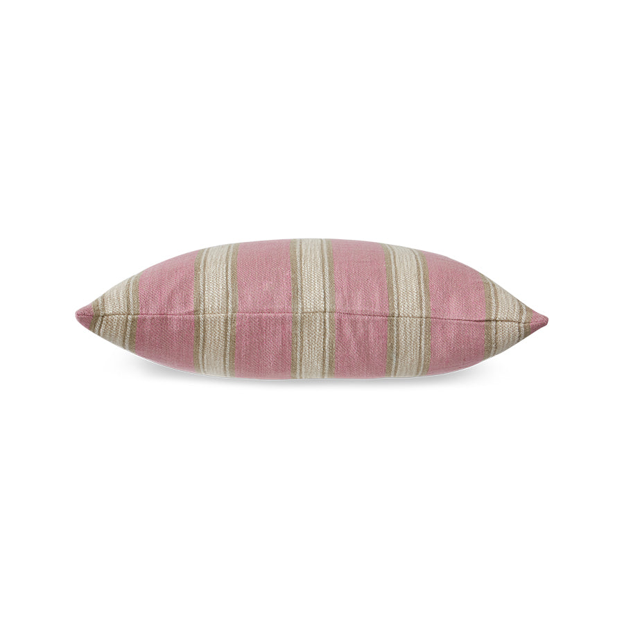 HK Living: Woven striped cushion blush (60x40cm)