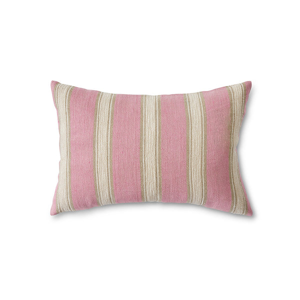 HK Living: Woven striped cushion blush (60x40cm)