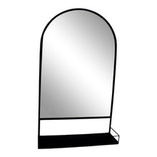 Thomas Black iron mirror with shelf