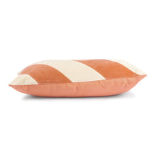 HK Living: Striped cushion velvet peach/cream (40x60)