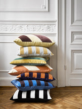HK Living: Striped cushion velvet peach/cream (40x60)