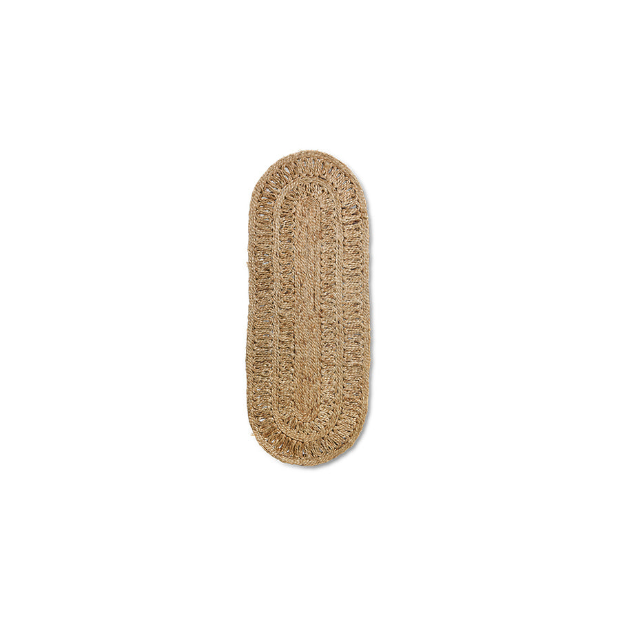HK Living : Soleil Jute Runner Oval 60x165cm