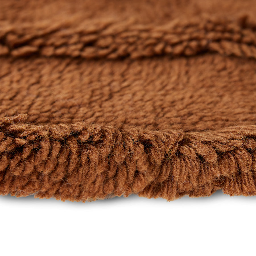 HK Living : Round woolen rug mahogany, Ø150cm