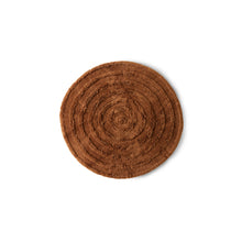 HK Living : Round woolen rug mahogany, Ø150cm