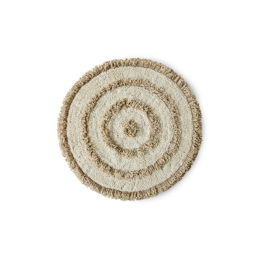 HK Living : Round bath mat cream (80x80cm)