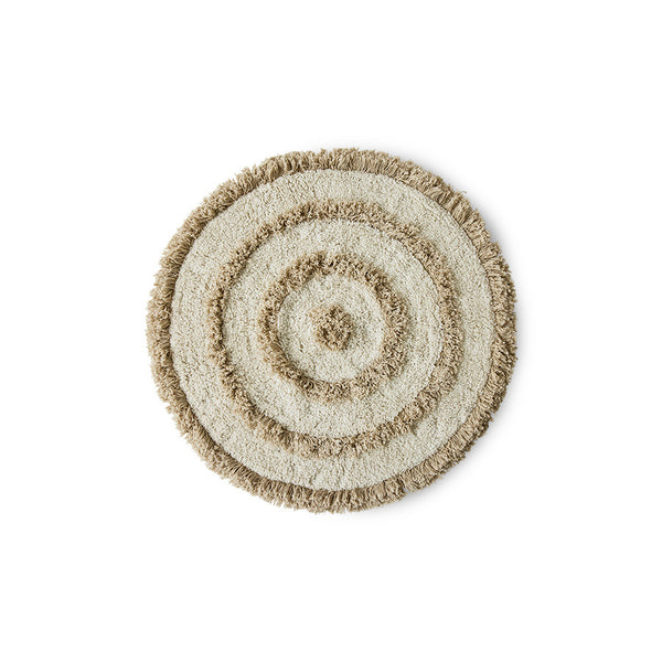 HK Living : Round bath mat cream (80x80cm)