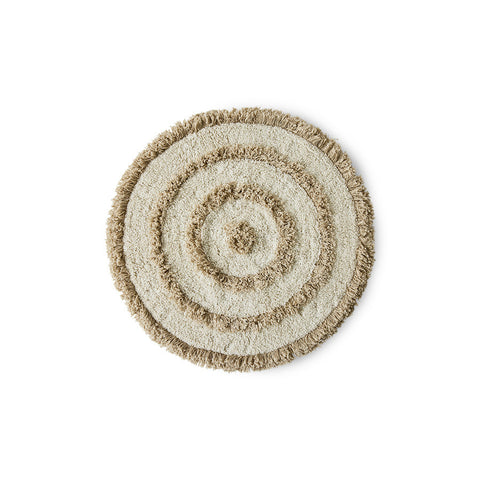 HK Living : Round bath mat cream (80x80cm)