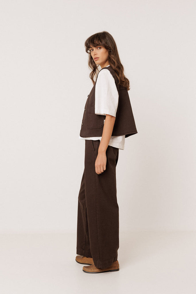 AW26 Chaleco COTTON TWILL VEST COCONUT